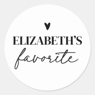 Zijn & haar favoriete gepersonaliseerde bruiloft ronde sticker