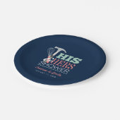 Zijn & Haar Hamer Whisk Handy Couple Shower Papieren Bordje (Gekanteld)