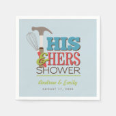 Zijn & Haar Hamer Whisk Handy Couple Shower Servet (Voorkant)