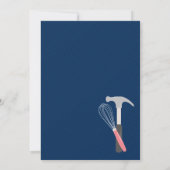 Zijn & haar handige bruiloft paar douche uitnodigi kaart (Achterkant)