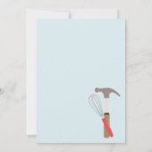 Zijn & haar handige bruiloft paar douche uitnodigi kaart (Achterkant)