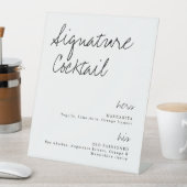 Zijn & haar handtekening Cocktail Weddenschap Reclamebord Met Voetstuk (Insitu)