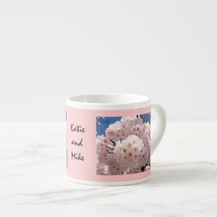 Zijn Haar Naam Mokken Roze Lente Boom Bloesem