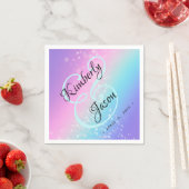 Zijn/haar namen, script belettering Star Bokeh Wed Servet (Insitu)