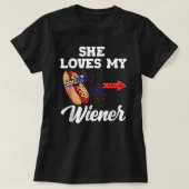 Zijn & haar Naughty USA Outfit Matching Couples 4e T-shirt (Design voorkant)