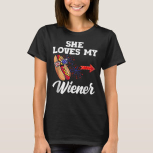 Zijn & haar Naughty USA Outfit Matching Couples 4e T-shirt