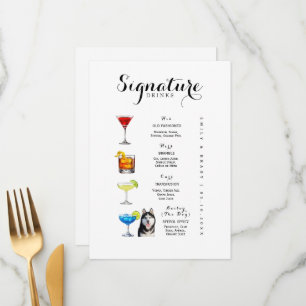 Zijn Haar Onze en de honden Signature-drankjes bru Menu
