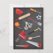 Zijn & haar paar-koppels kerkbordschoeisel nodigt  kaart (Achterkant)