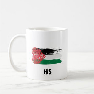 Zijn & Haar Palestijnse Vlagmok – Gedecoreerd met  Koffiemok