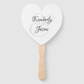 Zijn & haar scriptnamen, zwart & grijs handwaaier (Voorkant)