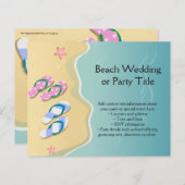 Zijn/haar Teenslippers op het strand bruiloft (Voorkant / Achterkant)