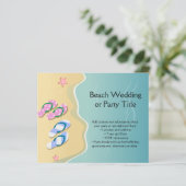 Zijn/haar Teenslippers op het strand bruiloft (Staand voorkant)