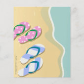 Zijn/haar Teenslippers op het strand bruiloft (Achterkant)