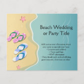 Zijn/haar Teenslippers op het strand bruiloft (Voorkant)