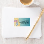 Zijn/haar Teenslippers op het strand bruiloft Etiket (Insitu)