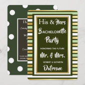 Zijn & haar uitnodiging van de gecombineerde parti (Voorkant / Achterkant)