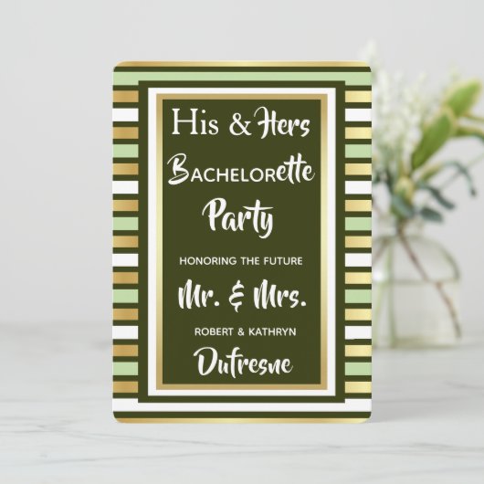 Zijn & haar uitnodiging van de gecombineerde parti (Staand voorkant)