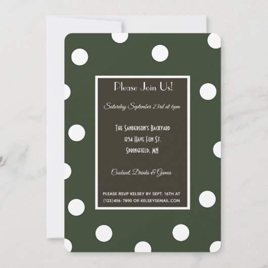 Zijn & haar uitnodiging van de gecombineerde parti (Achterkant)