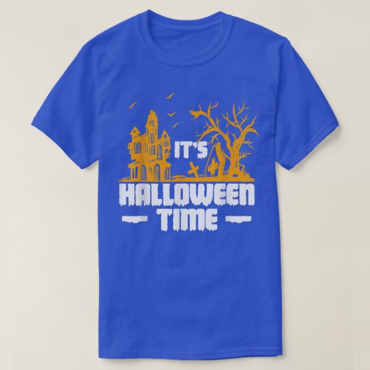 Zijn Halloween Time Haunted House Castle Ghost T-shirt (Design voorkant)