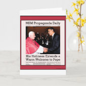 Zijn Heiligheid ontmoet de Paus Kaart (Gele Bloem)