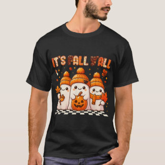 Zijn Herfst Yall Boo Ghost Autumn Herfst Mannen vr T-shirt