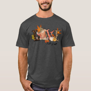 Zijn Herfst Yall Cute Love Gnomes Pumpkin Fall Lea T-shirt