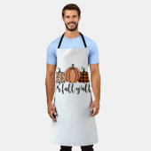 Zijn Herfst Yall Pimpkins Schort (Gedragen)