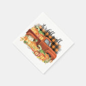 Zijn Herfst Yall Quote |  vrachtwagen met pompoene Servet (Hoek)