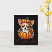 Zijn Herfst Y'all schattige bloemige pompoen Chihu Kaart (Gele Bloem)