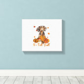 Zijn Herfst Y'all Teckel Dog Herfst Sjaal Herfst P Canvas Afdruk (Insitu (Houten vloer))
