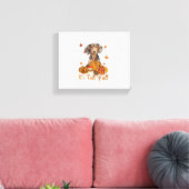 Zijn Herfst Y'all Teckel Dog Herfst Sjaal Herfst P Canvas Afdruk (Insitu (Woonkamer))