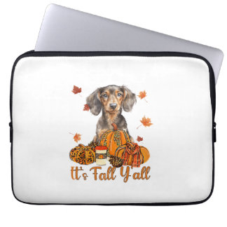 Zijn Herfst Y'all Teckel Dog Herfst Sjaal Herfst P Laptop Sleeve