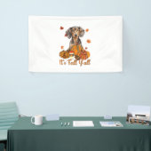 Zijn Herfst Y'all Teckel Dog Herfst Sjaal Herfst P Spandoek (Beurs)