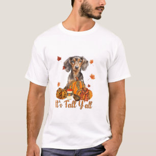 Zijn Herfst Y'all Teckel Dog Herfst Sjaal Herfst P T-shirt