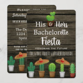 Zijn & Hers Bachelor/Bachelorette Fiesta Uitnodigi Kaart (Voorkant / Achterkant)