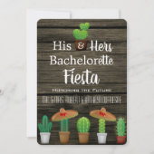 Zijn & Hers Bachelor/Bachelorette Fiesta Uitnodigi Kaart (Voorkant)