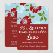 Zijn & Hers Bachelor/Bachelorette Luau Uitnodiging (Voorkant / Achterkant)