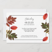 Zijn & Hers Bachelorette Party Autumn Kaart (Achterkant)