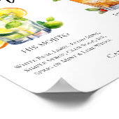 Zijn Hers Rum Signature Cocktails Wedding Menu Poster (Hoek)