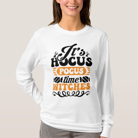 Zijn hocus pocus tijd heksen t-shirt (Voorkant)