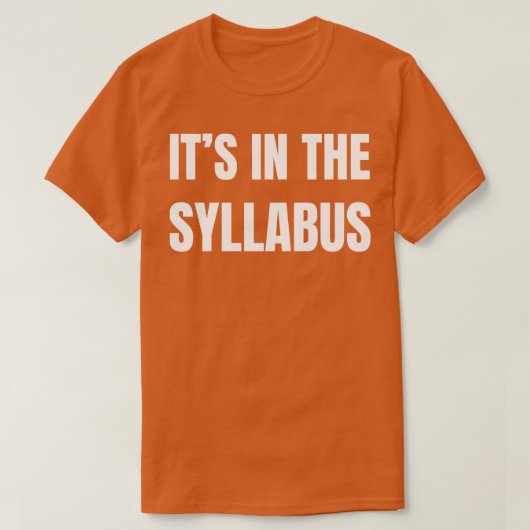 Zijn in de syllabus 1 t-shirt (Design voorkant)