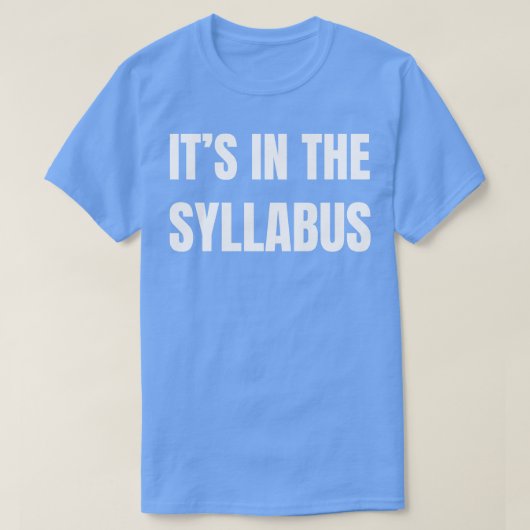 Zijn in de syllabus 1 t-shirt (Design voorkant)