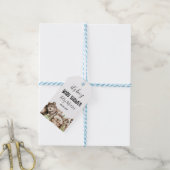 zijn jongen Rustic Woodland Baby Shower Uitnodigin Cadeaulabel (Met Touw)