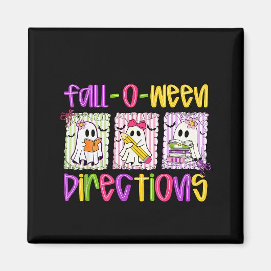 Zijn Jullie Fall-o-ween Instructies Grappige Leraa Magneet (Voorkant)