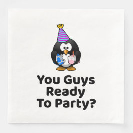 Zijn jullie klaar om te feesten? Grappig verjaarda Servet