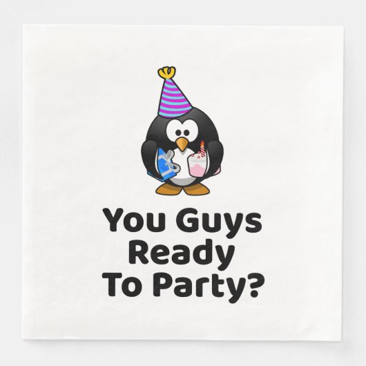 Zijn jullie klaar om te feesten? Grappig verjaarda Servet (Voorkant)