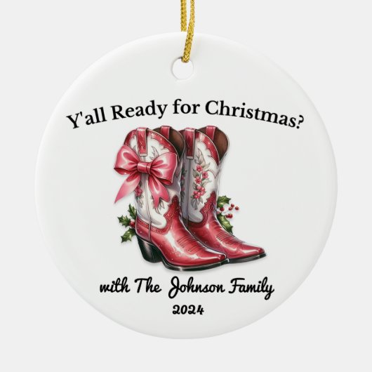 Zijn jullie klaar voor Kerstmis? Keramisch Ornament (Voorkant)