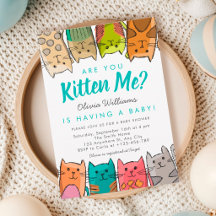 Zijn jullie me aan het kitten? Neutrale baby showe
