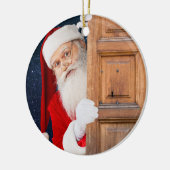 Zijn Kerstmis Merry Christmas Naam Keramisch Ornament (Links)