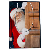 Zijn Kerstmis Merry Christmas Naam Medium Cadeauzakje (Voorkant)